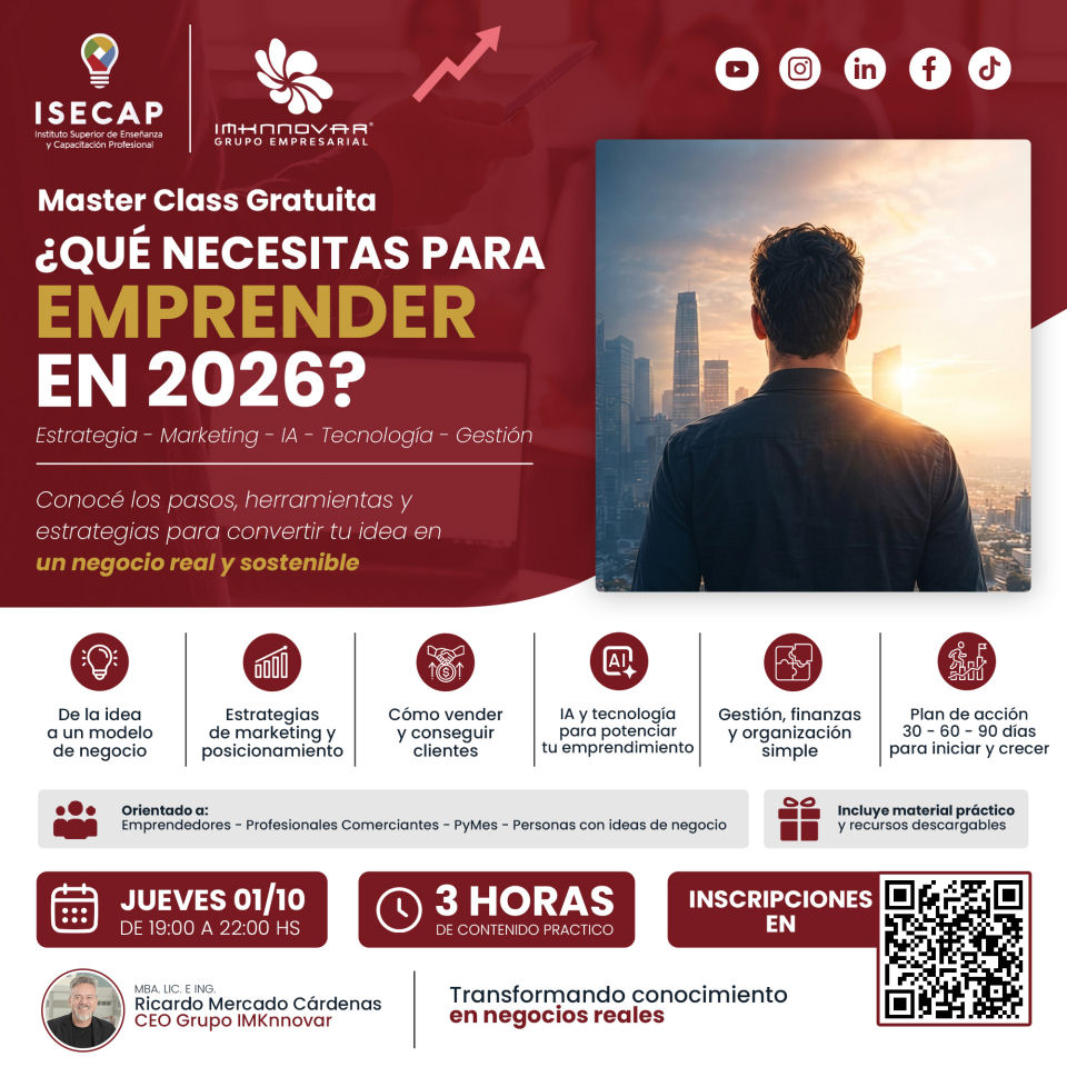 Master Class ¿Qué necesitás para emprender en 2026?
